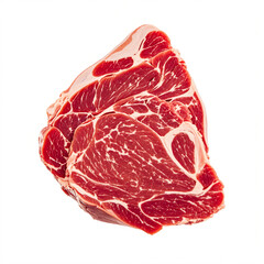 Meat in its raw state isolated on white background