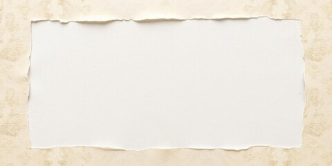 Fototapeta premium Vintage paper with torn hole in the middle, framed against a weathered wall, torn, antique