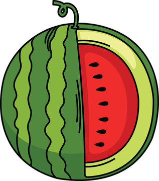 recommend clip art: illustration of water melon outline white on background vector