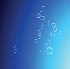 transparent bubbles with background vector