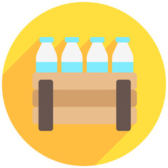 Farm Fresh rounded flat color icon. use for modern concept, print, UI, UX kit, web and app development. Vector EPS 10, related to business, green industry, eco friendly and economy .