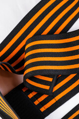 knee wraps orange  background white