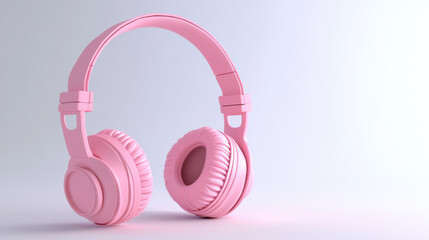 Stylish pink headphones with modern design, perfect for music lovers. These vibrant accessories combine comfort and aesthetics, making them great choice for any audio experience