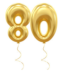 Gold Balloon Number 80