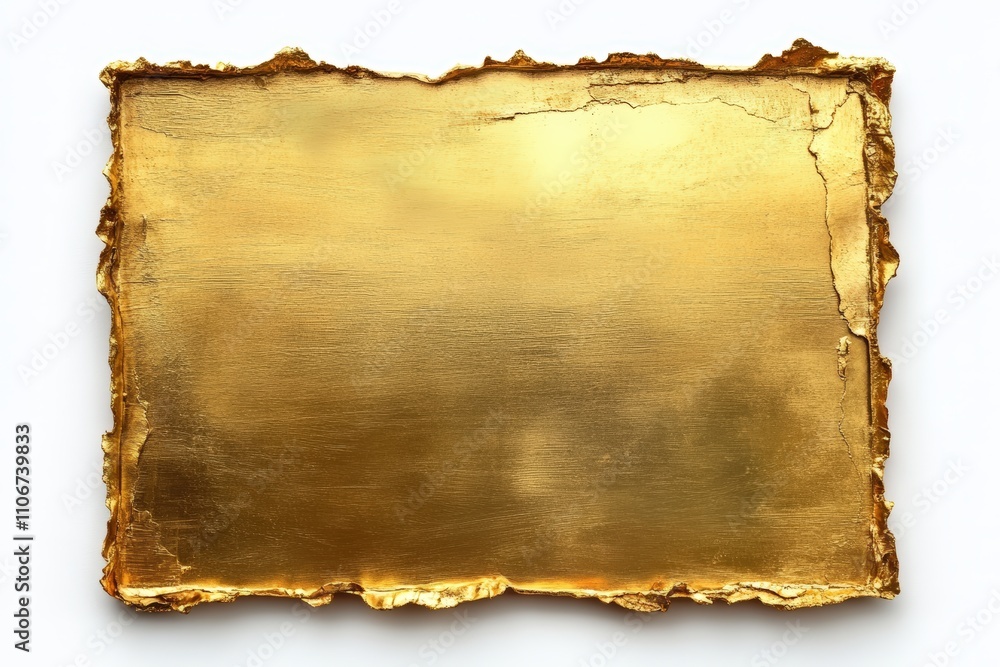 Poster luxurious golden frame with distressed edges perfect for art display or photo presentation in elegan
