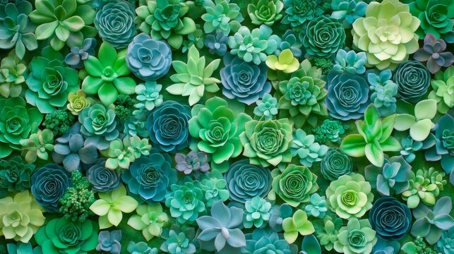 Creative Collaboration: Realistic Succulent Wall Installation Enhanced by Miniature Painters with Vibrant Hues