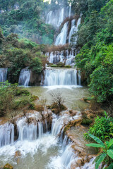 Obraz premium Thi Lo Su Waterfall is the large and beautiful in Umphang forest in Tak province. Thailand