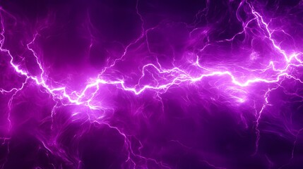 Fototapeta premium A vibrant depiction of purple lightning against a dark background, showcasing energy and motion.
