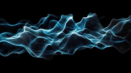 Obraz premium abstract fluid organic matter floating in soundwave made out of pixels. techno album cover. Stimwave, fluid photography, data moshing, distorted layers, glitchcore