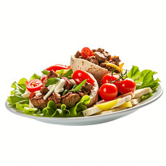 Gyros isolated on white background