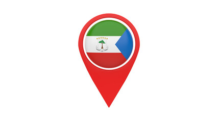 Location Sign with Equatorial Guinea Flag - 4K