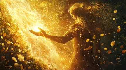 Fototapeten An ultra-realistic and highly detailed image representing the process of enhancing prosperity and abundance through the OdÃºs.  © RaNy