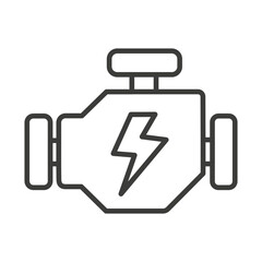 Engine thin liner icon vector.