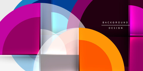 Circle and semi circle geometric background. Vector Illustration For Wallpaper, Banner, Background, Card, Book Illustration, landing page