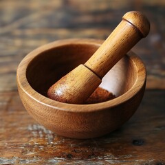 mortar and pestle with spices