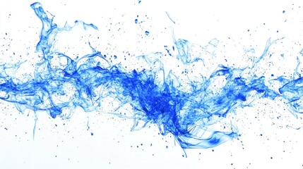 Naklejka premium Blue electric energy splash isolated on white background Stock Illustration uk, uhd