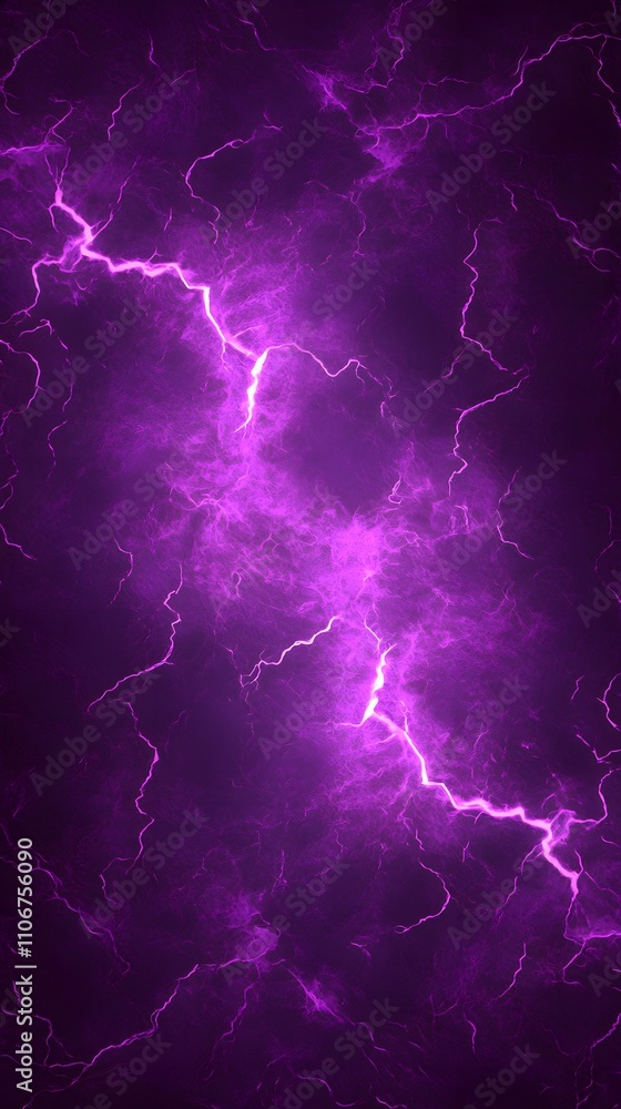 Aufkleber a vibrant purple lightning storm background with dynamic energy and abstract patterns.