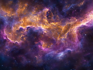 Fototapeta premium Dreamy Celestial Ambiance Showcasing Glowing Nebulas and Cosmic Swirls of Colorful Light