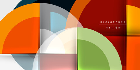 Obraz premium Techno circles and semi circles. Vector Illustration For Wallpaper, Banner, Background, Card, Book Illustration, landing page