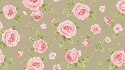 Elegant Pink Rose Pattern Wallpaper Background for Romantic Bedrooms, Weddings, and Feminine Decor