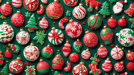 AI-generated image of Christmas theme fridge magnet 