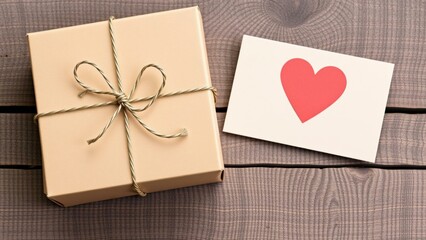 Beautifully Wrapped Gift Box with Heart Card Perfect for Special Occasions, Birthdays, or Anniversaries