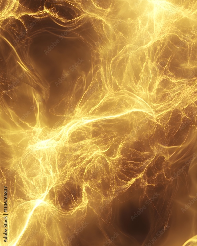 Poster abstract golden light swirling in a dynamic, ethereal pattern.