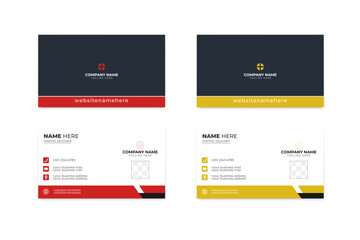 Double-sided creative business card design. Vector template