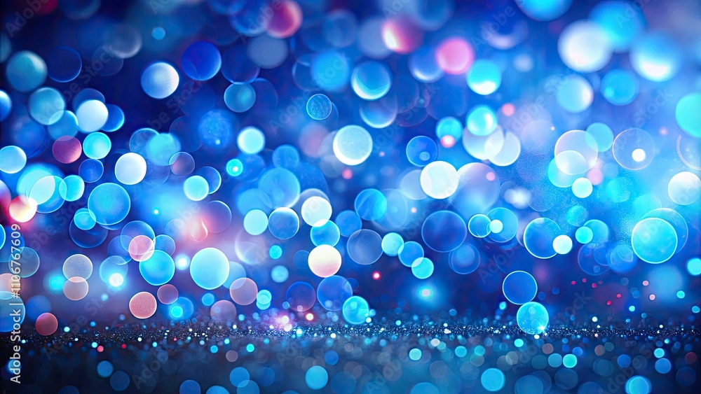 Poster defocused abstract blue lights background with bokeh effect â€“ stunning visuals for creative projec