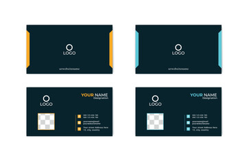 Double-sided creative business card design. Vector template