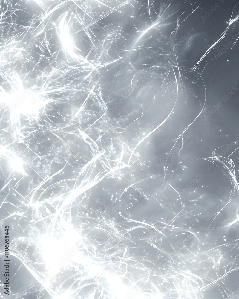 Aufkleber abstract image of luminous strands and light, creating a dynamic and ethereal atmosphere.