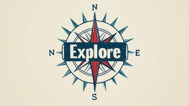 A clean and modern logo featuring a compass or globe, with the word "Explore" written in sleek, minimalist text