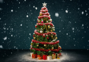 Obraz premium Christmas tree background