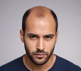 Obraz premium Portrait of hair loss bald man
