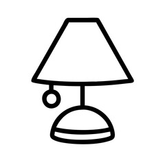 Table lamp line icon