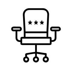  Vector line icon of office chair