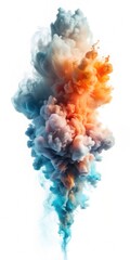 Dynamic colorful smoke explosion digital art abstract design vibrant environment artistic perspective modern concept
