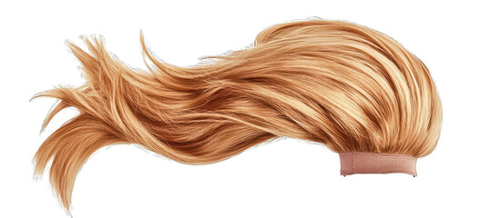 Fototapeta premium Modern and luxurious blond male wig, high quality isolated on white, full HD.