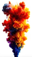 Obraz premium Vibrant colorful smoke explosion abstract art studio digital artwork close-up creativity and expression