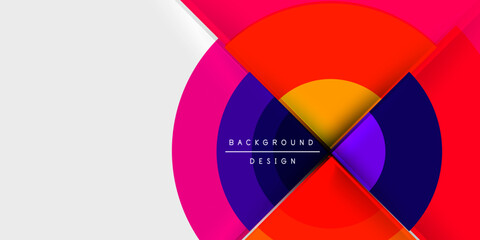 Obraz premium Target circle geometric abstract shapes. Vector Illustration For Wallpaper, Banner, Background, Card, Book Illustration, landing page