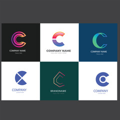 Letter alphabet logo N design Corporate business brand company abstract logo design collection
