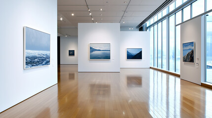 Modern Art Gallery with Minimalist Design