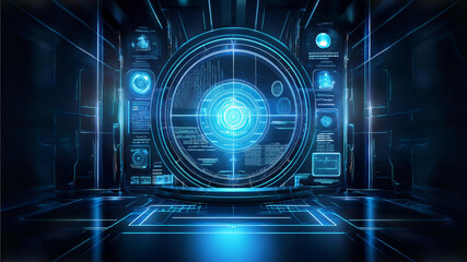 Obraz premium Futuristic Tech Interface