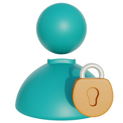 private account 3d icon