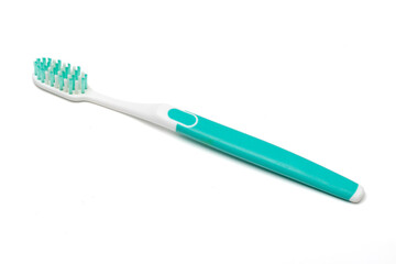 plain toothbrush on white background.