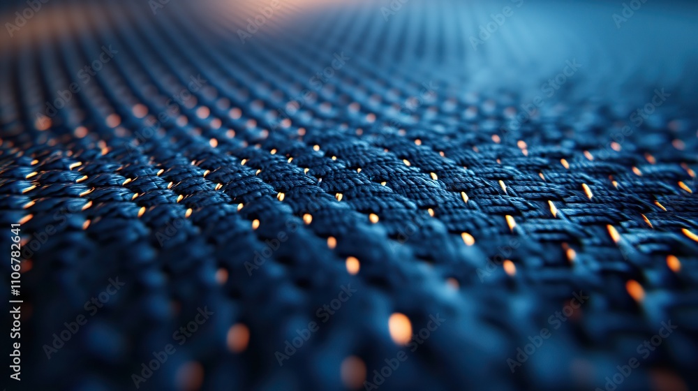 Poster a blue carbon fiber background texture with a distinct carbon pattern is shown in a close-up view, h
