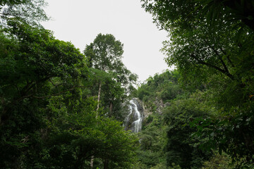 Landscape Khlong Lan Waterfall, Kamphaeng Phet province.