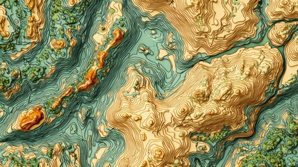 A detailed topographic map of a wilderness area, featuring trails, rivers, and campgrounds.