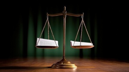 Justice Scales Legal Balance Law Fairness Equilibrium Documents Contract Agreement Court Judgement