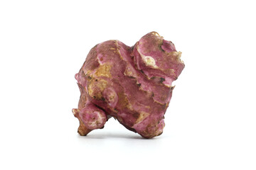 Fresh Raw Jerusalem Artichoke Isolated on White Background